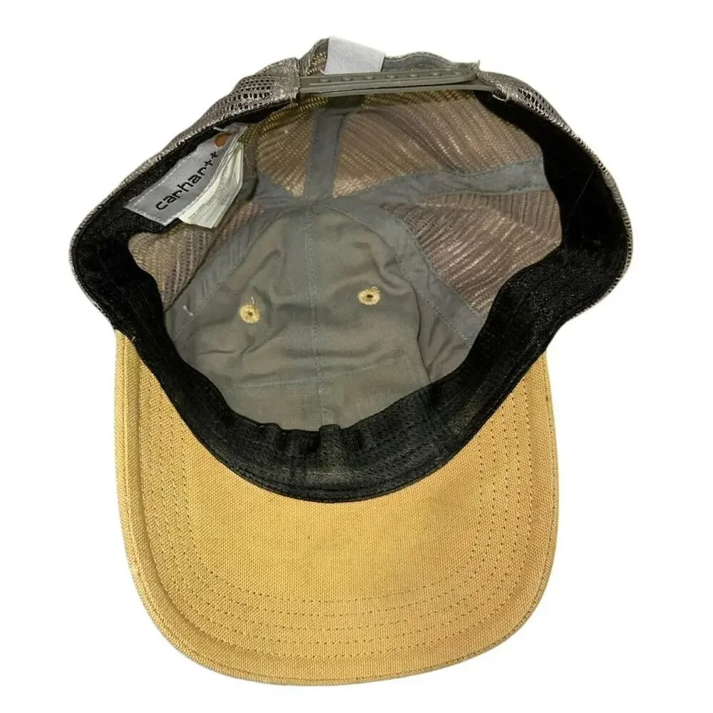 Carhartt Est 1889 Mesh Back Trucker Hat Beige Gray Snapback Workwear Cap OS